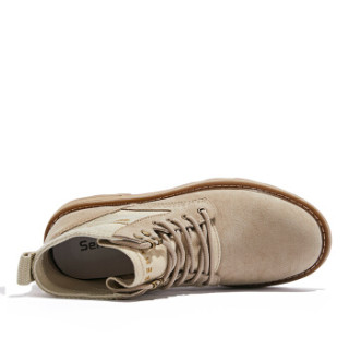 商品森马senma 马丁靴高帮韩版英伦复古高帮鞋休闲潮流工装靴子鞋子男