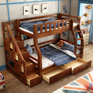 精冠 包安装 床 实木 儿童床上下床 简约双人子母床高低床双层床上下铺