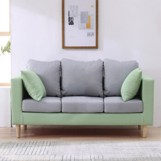 杜沃 沙发北欧客厅家具布艺沙发可拆洗日式小户型懒人沙发整装实木沙发1.82米乳胶抹茶绿