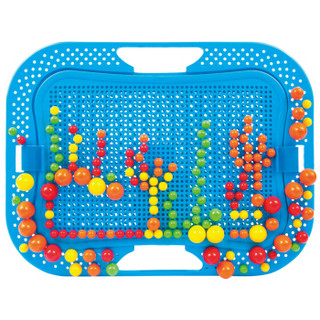 灵动宝宝 儿童玩具 男孩女孩 益智玩具蓝色海洋蘑菇钉插板拼图组合3-4-6岁早教积木拼插