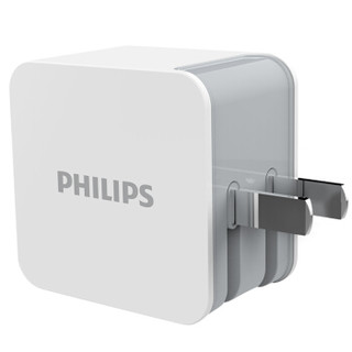 飞利浦 10W USB 电源适配器 DLP3018 充电器+二合一充电数据线 USB-A to Micro转Type-C（2口）