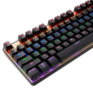赛德斯（Sades）烽影 机械键盘 USB有线键盘 游戏键盘 104键 混光 吃鸡键盘 电竞游戏 黑色 红轴