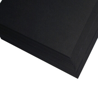 文仪易购（oaego）A4云彩纸封面纸 皮纹纸多色硬卡纸 100张/包 17# 黑色 230g