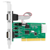 魔羯(MOGE)PCI转双串口卡 MC1361 台式机PCI转2COM口扩展卡 可对外供电