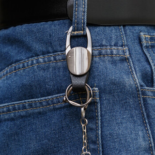 JOBON中邦马蹄扣圆环双匙圈汽车钥匙扣钥匙链挂件ZB-167A黑色 创意礼品
