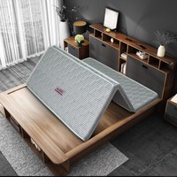 唯眠纺 床褥 床垫 单人折叠椰棕海绵垫 3E椰棕高密海绵榻榻米硬床垫 3折条纹90*190*5cm