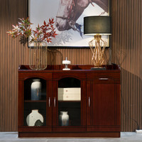 中伟 ZHONGWEI 简约茶水柜油漆矮柜餐边柜厨房备餐柜 三门