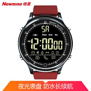 纽曼（Newmine）EX28 蓝牙智能手环运动男 运动防水户外手表 来电信息提醒 防水计步器  红色