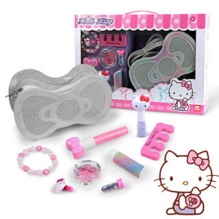 凯蒂猫（ hellokitty ）儿童化妆品美妆手提包斜挎包指甲彩妆玩具礼物女孩KT-8577