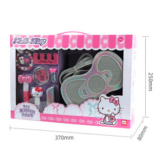 凯蒂猫（ hellokitty ）儿童化妆品美妆手提包斜挎包指甲彩妆玩具礼物女孩KT-8577