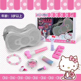 凯蒂猫（ hellokitty ）儿童化妆品美妆手提包斜挎包指甲彩妆玩具礼物女孩KT-8577