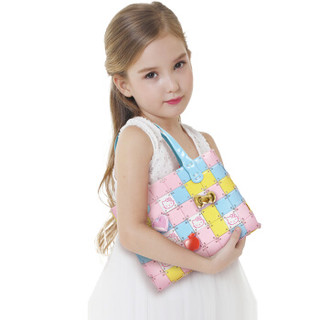 凯蒂猫(Hello Kitty) 女孩玩具儿童包包手工DIY手工制作拼接包时尚包手袋钱包二合一 礼物 KT-8526