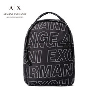 ARMANI EXCHANGE 阿玛尼奢侈品男士时尚字母印花双肩包  952112-8A205 BLACK-00020 U