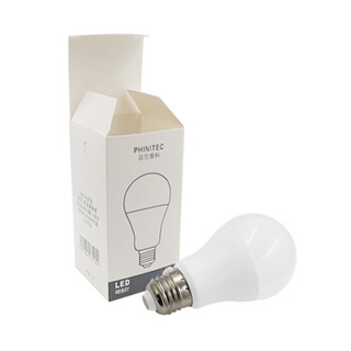 菲尼泰科（PHINITEC）塑包铝led球泡灯 恒流驱动LED灯泡 e27室内节能灯 白光 6000K（12W）