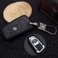车达品宝马真皮钥匙包5系7系GT宝马新3系GT320X5X520X3X4系钥匙套壳扣智能3键皮套黑送配件