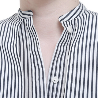 设计师品牌 JDX (x) HAIZHENWANG 衬衫 胶囊系列 搭片 条纹长款 衬衣 黑色条纹 6