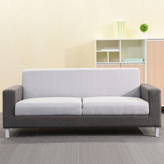 ZHONGWEI 中伟 休闲沙发简约沙发小户型沙发布艺懒人沙发 黑灰色三人位