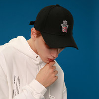 vedordna 维多迪纳 帽子男女棒球帽潮韩版四季遮阳帽情侣街头嘻哈运动鸭舌帽子 MZ143 黑色 均码