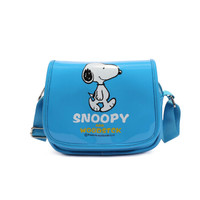 史努比（SNOOPY）儿童书包卡通可爱时尚斜挎包幼儿小学生 女童宝宝包包美爆单肩包男童  SN9068兰色