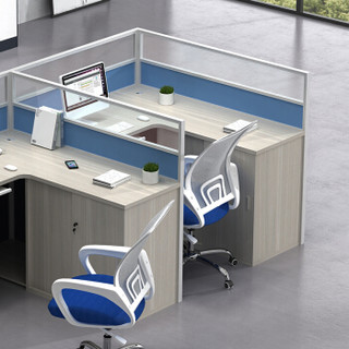 中伟屏风办公桌职员桌员工桌员工位工作位电脑桌卡座7型2人位含椅子