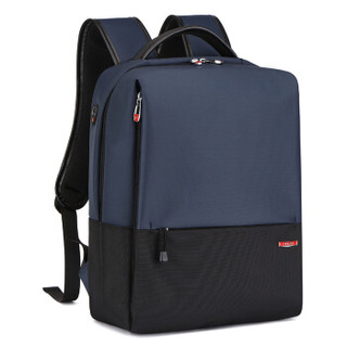 MINGTEK 电脑包15.6英寸笔记本包都市双肩包男书包双肩商务背包防水旅行包 MT170122蓝色