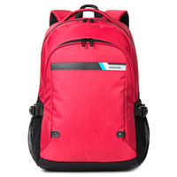 卡拉羊中学生书包男女生大容量休闲旅行双肩背包CX5964亮红
