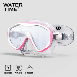 WaterTime/蛙咚 潜水镜 浮潜潜水面具 成人水镜装备大框蛙镜 7008286300 粉色