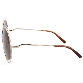 CHLOE 蔻依 女款金色镜框茶色镜片眼镜太阳镜 CE114S 743 62mm