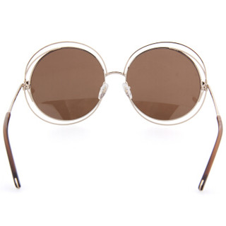 CHLOE 蔻依 女款金色镜框茶色镜片眼镜太阳镜 CE114S 743 62mm