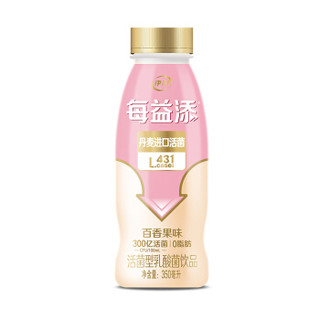 yili 伊利 每益添 0脂肪 百香果味 350ml *4 活菌型乳酸菌饮品 冷藏饮料 冷饮自营