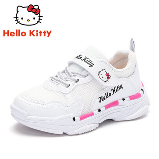 HELLOKITTY 童鞋女童运动鞋 休闲旅游跑步鞋 K8538834白色29