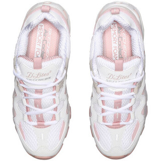 斯凯奇（Skechers）99999693/WGPK 休闲鞋 女低帮鞋 白色/灰色/粉色 38