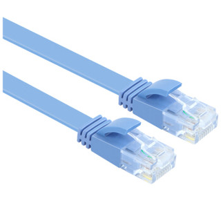 CE-LINK 六类千兆八芯双绞扁平网线 非屏蔽跳线 CAT6成品电脑连接线 蓝色 3米 5115