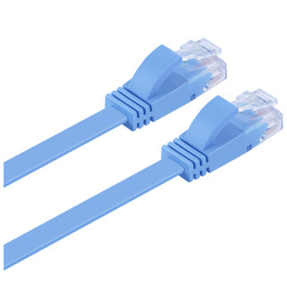 CE-LINK 六类千兆八芯双绞扁平网线 非屏蔽跳线 CAT6成品电脑连接线 蓝色 3米 5115