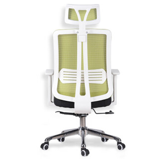 卡奈登 网布电脑椅家用椅办公椅时尚升降网椅职员经理主管椅子加高靠背转椅 XY740-A 白框绿网 （2个起拍）