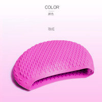 佑游硅胶泳帽 男女成人泡泡帽 长发舒适防水护耳时尚游泳帽 7815 玫红