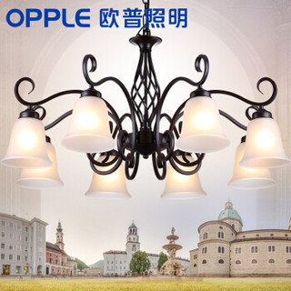 欧普照明（OPPLE）客厅餐厅美式吊灯欧式吊线灯创意个性灯具北欧卧室灯具  需另购E27光源