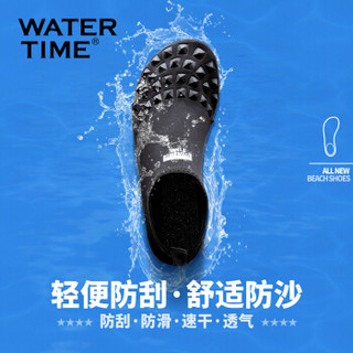 WATERTIME 蛙咚 潜水鞋 袜 男女成人速干透气多功能防滑浮潜鞋沙滩潜水鞋 黑色（小logo）XL