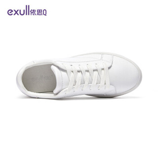 依思Q(exull) 休闲小白鞋复古防滑时尚韩版运动女 T8174002 白色 38