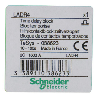 施耐德电气 TeSys D附件 正面安装 延时辅助触点模块 LADR4 接触器附件
