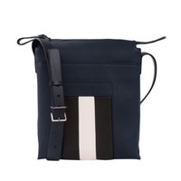 BALLY 巴利  男士海军蓝色牛皮单肩斜挎包 BAUMAS 57 6205125