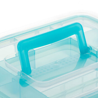 禧天龙Citylong 多功能家用塑料药箱 密封急救箱家庭医药盒子 冰蓝8升
