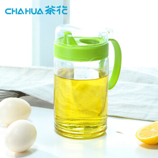 CHAHUA 茶花 玻璃油壶防漏嘴不挂油食用橄榄油厨房储油罐酱油瓶450ml