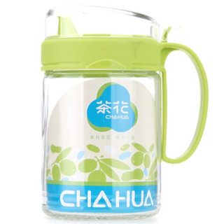 CHAHUA 茶花 玻璃油壶防漏嘴不挂油食用橄榄油厨房储油罐酱油瓶450ml