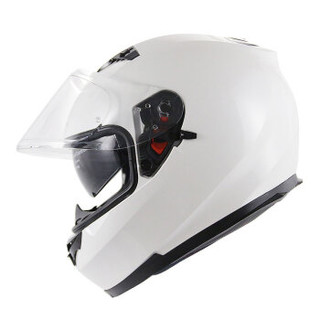 MT HELMETS 960双镜片摩托车头盔全覆式男女全盔电动车头盔安全帽冬季个性保暖 亮白色 XXL码