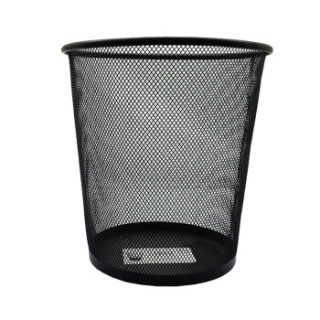 欧标mateist垃圾桶家用废纸篓办公金属网格垃圾篓中号f4612