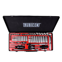 罗宾汉（RUBICON）RGS-054 进口54件套筒工具组套装汽修机修维修工具组工具箱 1/4英寸&3/8英寸