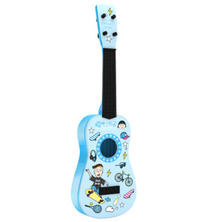 益米 儿童男孩女孩玩具 尤克里里 3岁以上 小吉他 琴弦可调节 蓝
