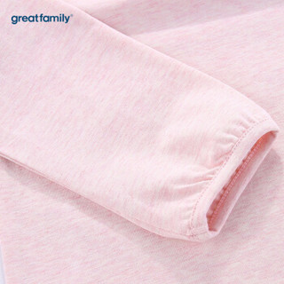 歌瑞家（greatfamily）A类童装女孩上衣秋新款女童长袖T恤 粉色120cm