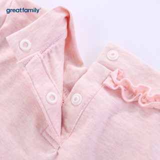 歌瑞家（greatfamily）A类童装女孩上衣秋新款女童长袖T恤 粉色120cm